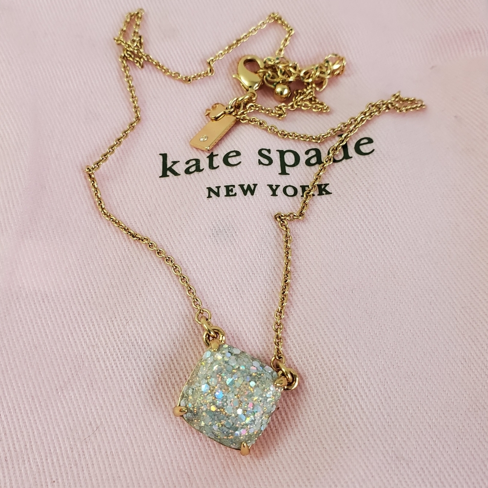 Kate Spade New York Iridescent Glitter Pendant Necklace